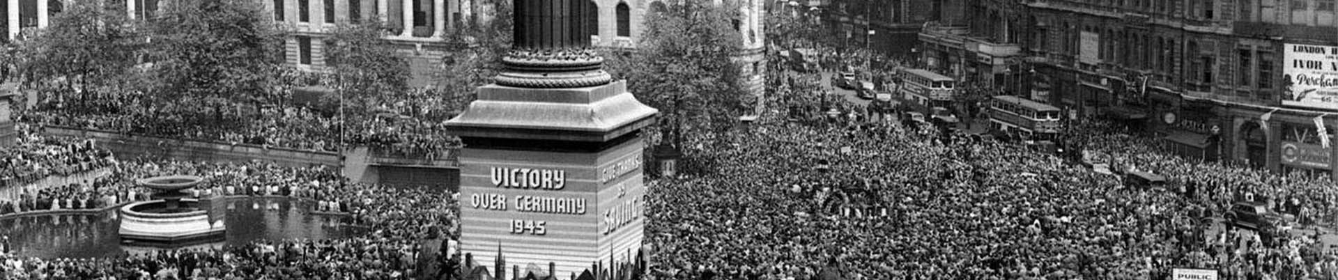 Picture of VE Celebrations in Trafalgar Square in London, UK from 1945